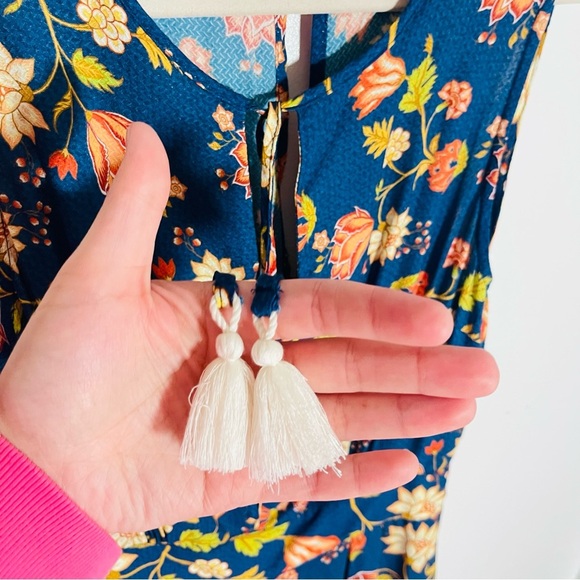 NEW Farm Rio for Anthropologie Dollis Floral Jumpsuit Bohemian Tropical Size XS - Picture 9 of 12